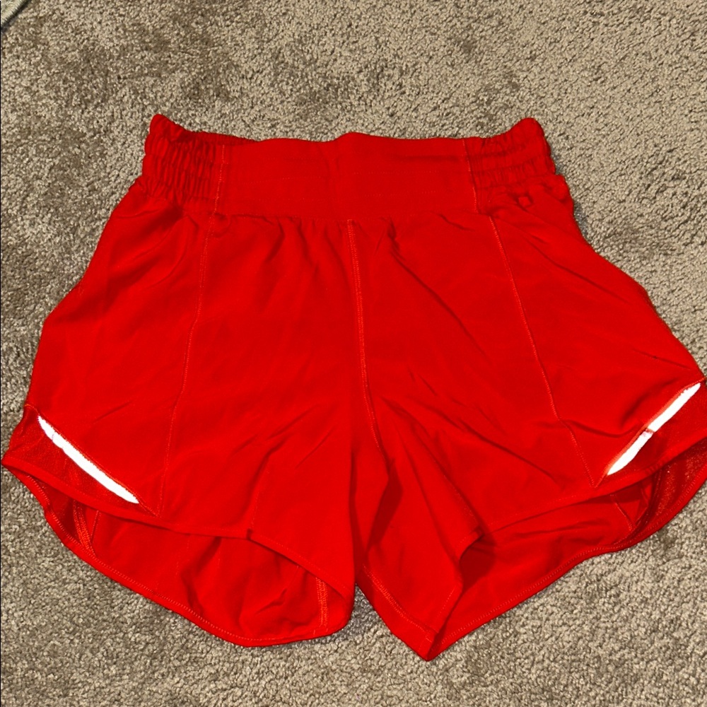 lululemon athletica Bright Red Athletic Shorts
